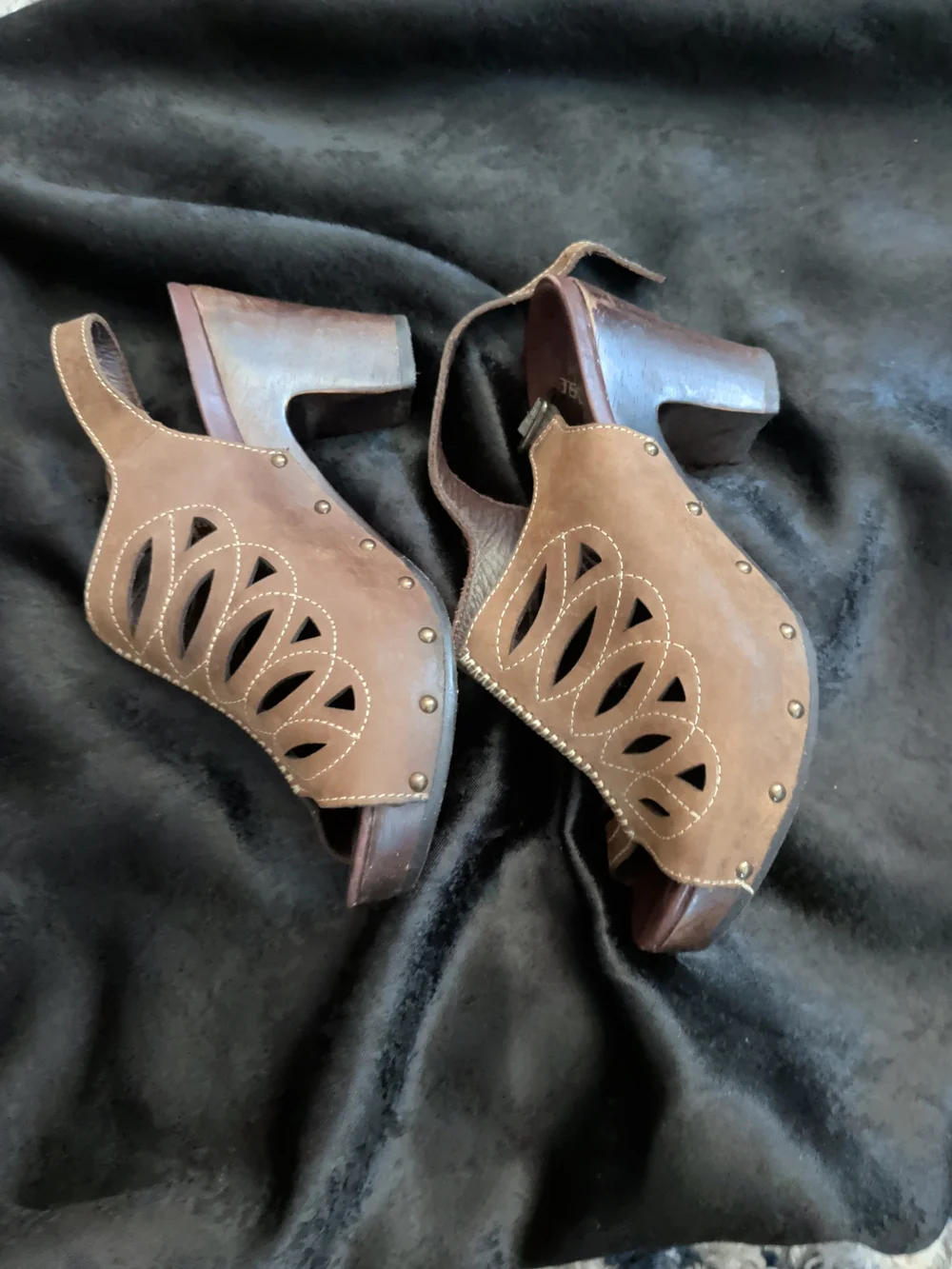 Dansko Brown Cutout Leather Slingback Sandals